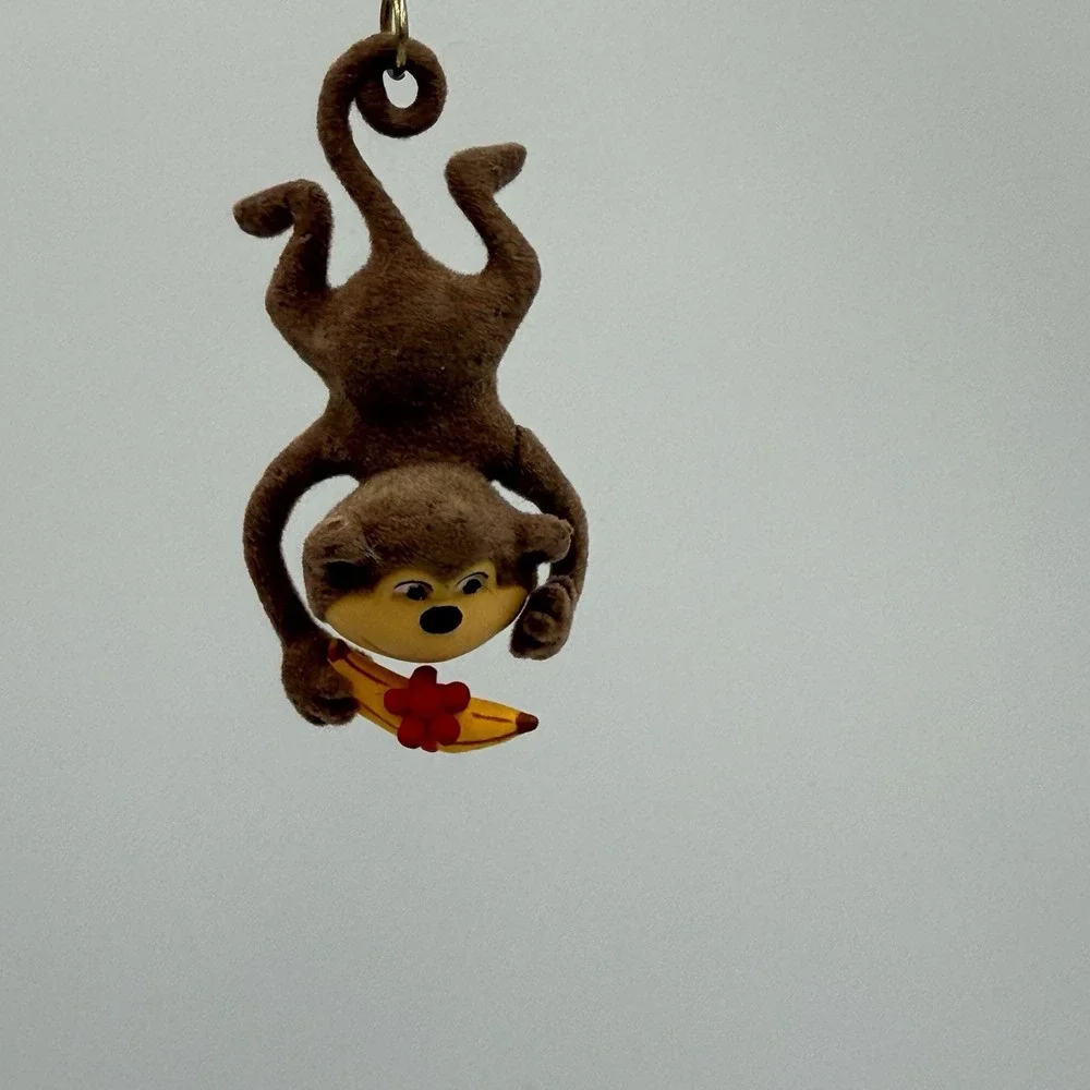 Lot of 3 Monkey‎ Ornaments Christmas Holiday Tree Sock Monkey Hanging